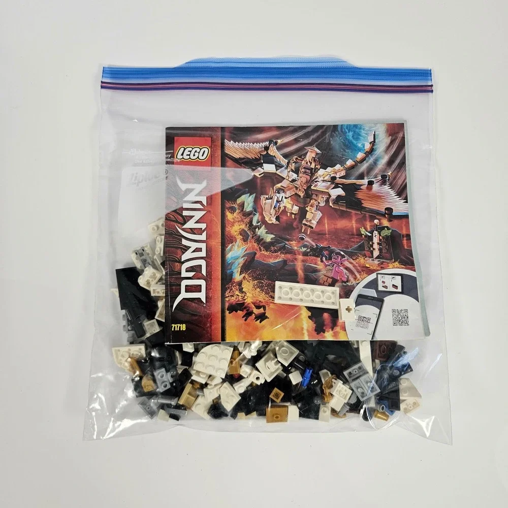 LEGO Ninjago Wu's Battle Dragon Set 71718 White Black Gold with Manual As Is